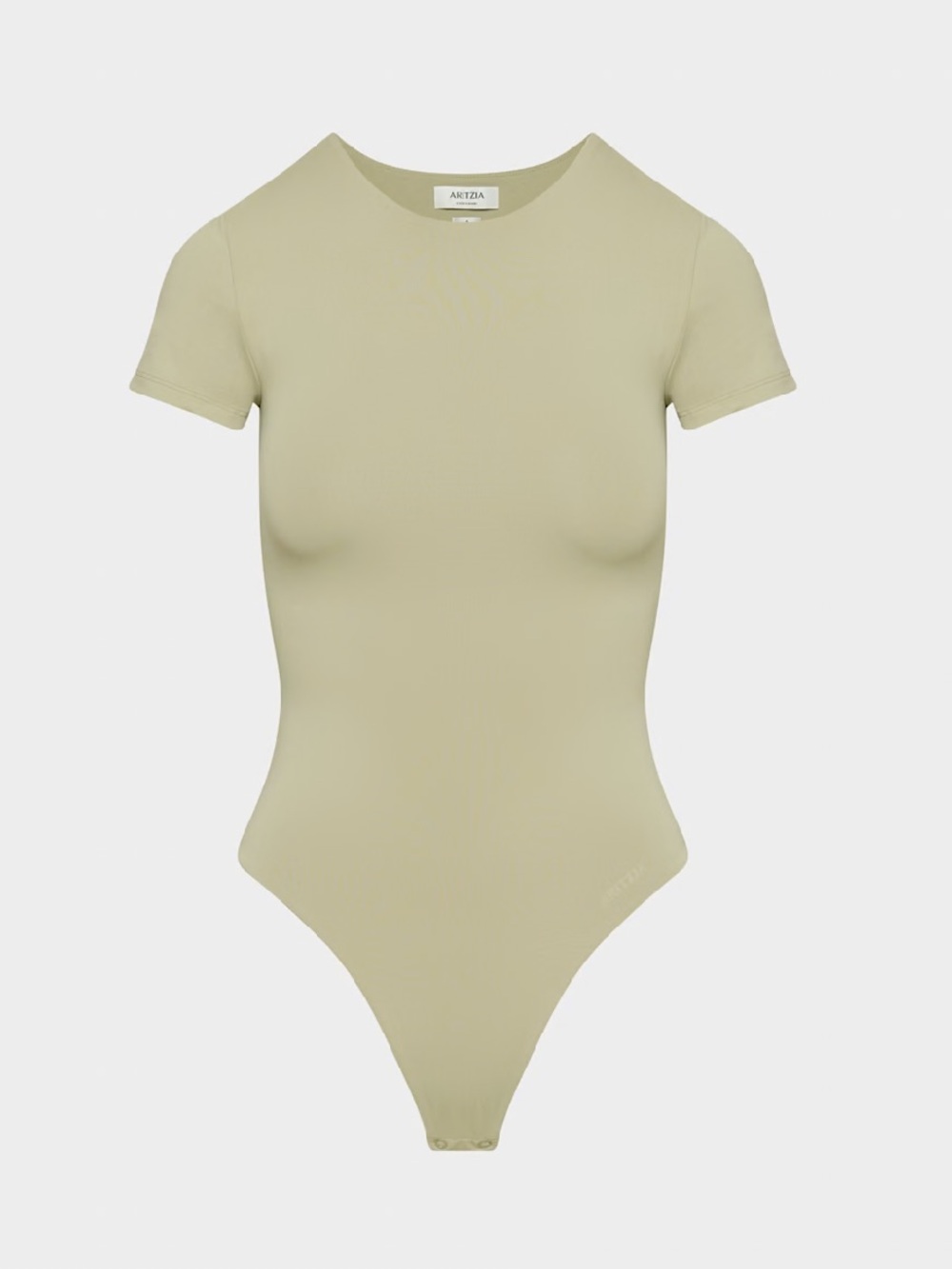 Aritzia Crew R Terrace Sage Short-Sleeve Crew Bodysuit